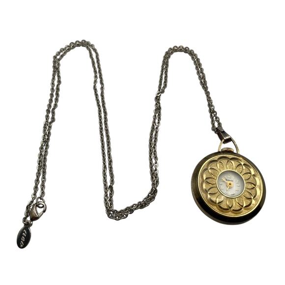 Vintage Criterion Pendant Pocket Wind Up Mechanical Watch-Working with Necklace - Picture 2 of 4